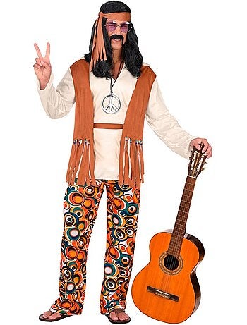 Disfraz de Hippie flecos largos