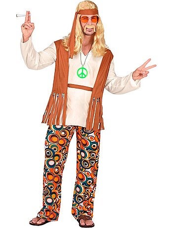 Disfraz de Hippie flecos largos