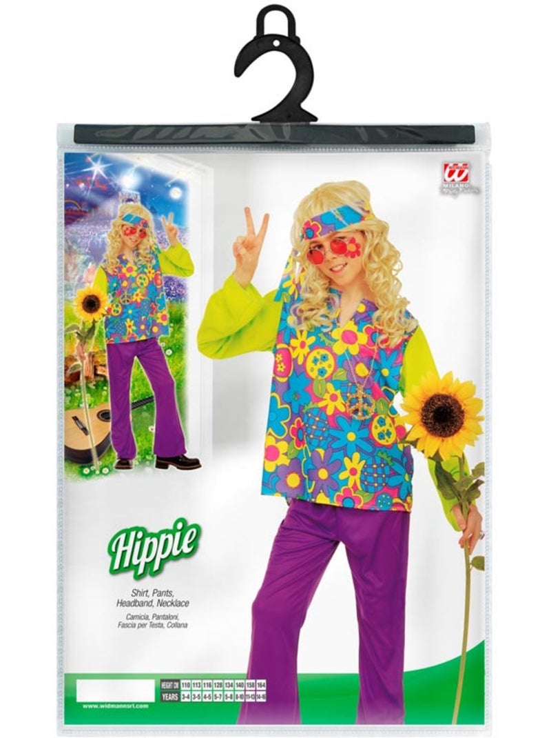 Disfraz de Hippie Floral Multicolor - Kiabi