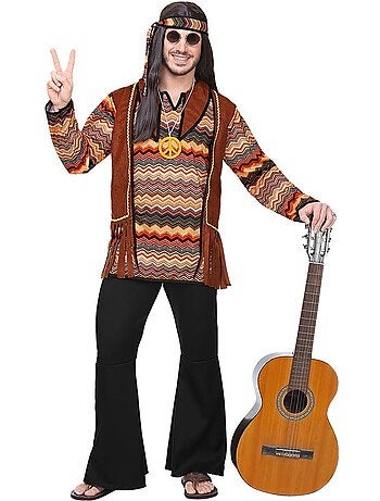 Disfraz de Hippie franjas de colores
