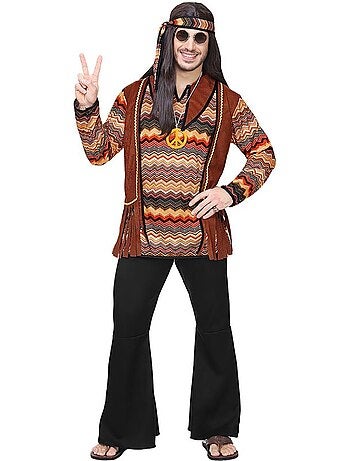 Disfraz de Hippie franjas de colores