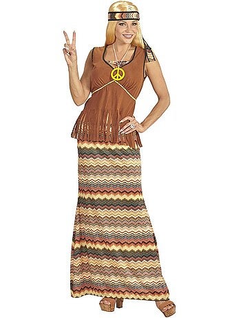 Disfraz de Hippie franjas de colores