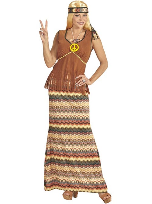 Disfraz de Hippie franjas de colores - Kiabi