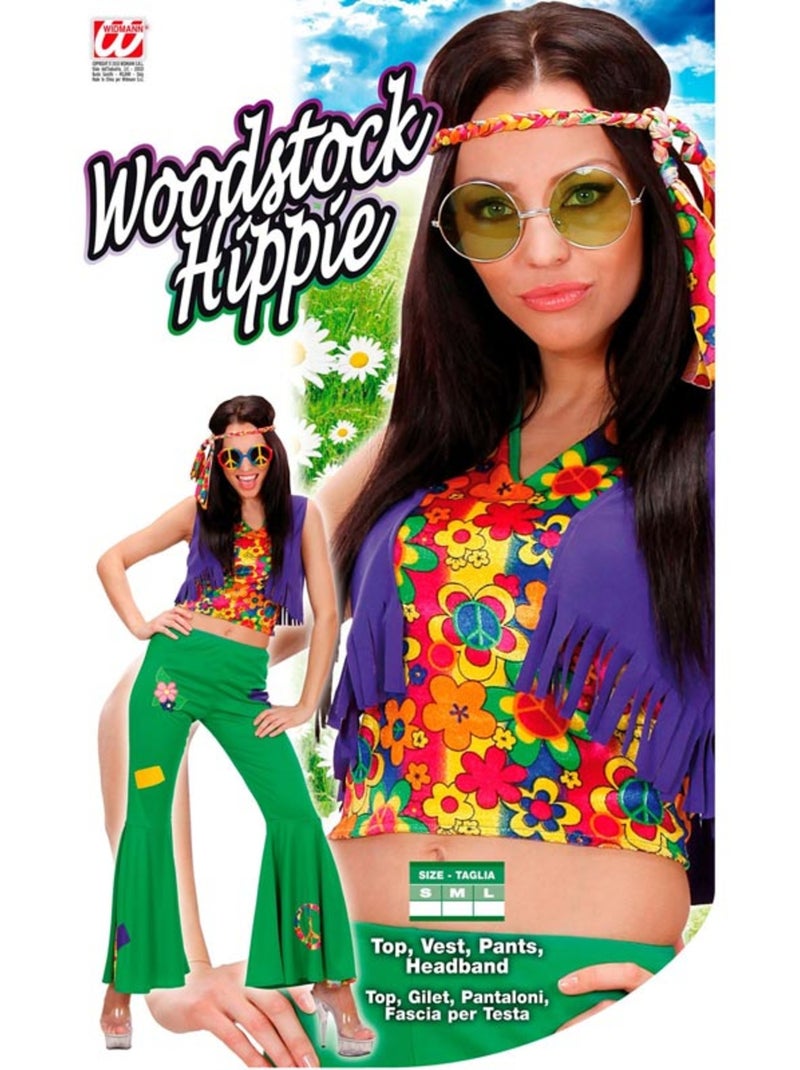 Disfraz de Hippie Multicolor - Kiabi