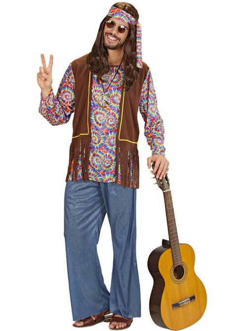 Disfraz de Hippie Psicodélico con chaleco - Kiabi