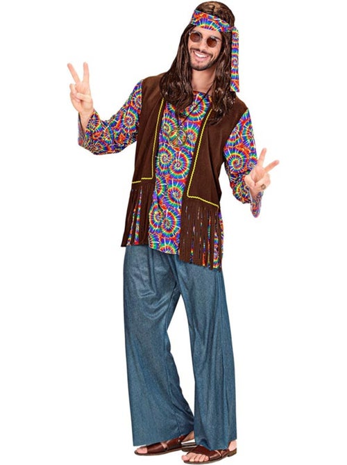 Disfraz de Hippie Psicodélico con chaleco - Kiabi