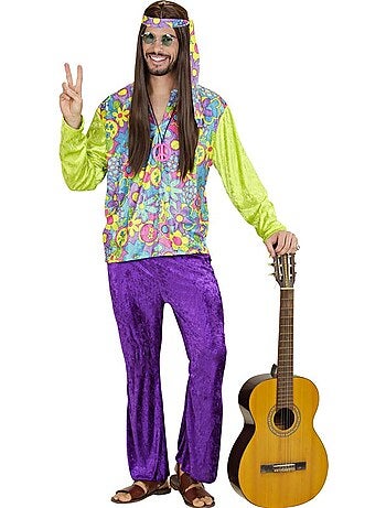 Disfraz de Hippie púrpura de terciopelo
