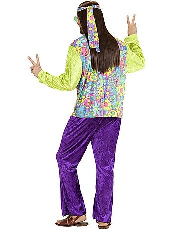 Disfraz de Hippie púrpura de terciopelo