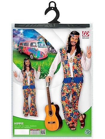 Disfraz de Hombre Hippie con cinta medallón