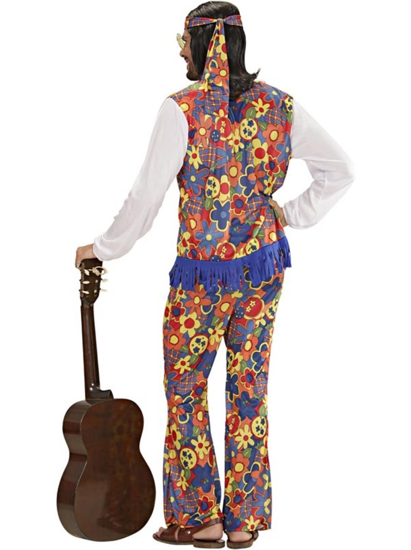 Disfraz de Hombre Hippie con cinta medallón Multicolor - Kiabi