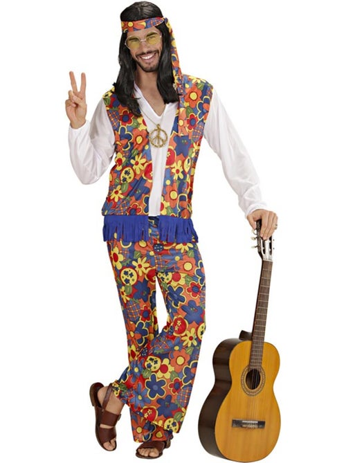 Disfraz de Hombre Hippie con cinta medallón - Kiabi