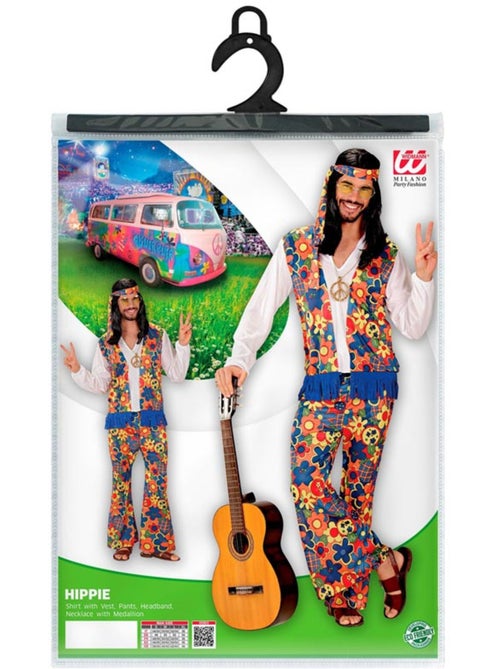 Disfraz de Hombre Hippie con cinta medallón - Kiabi
