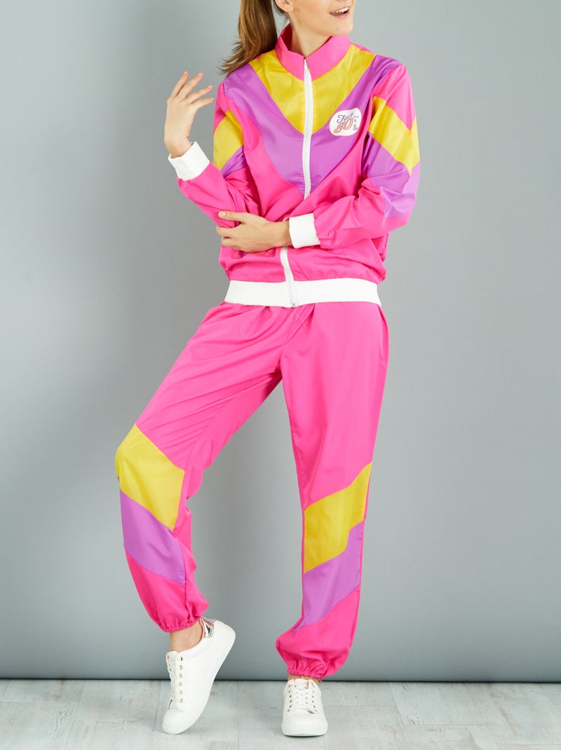 Disfraz de jogging años 80 blanco - Kiabi