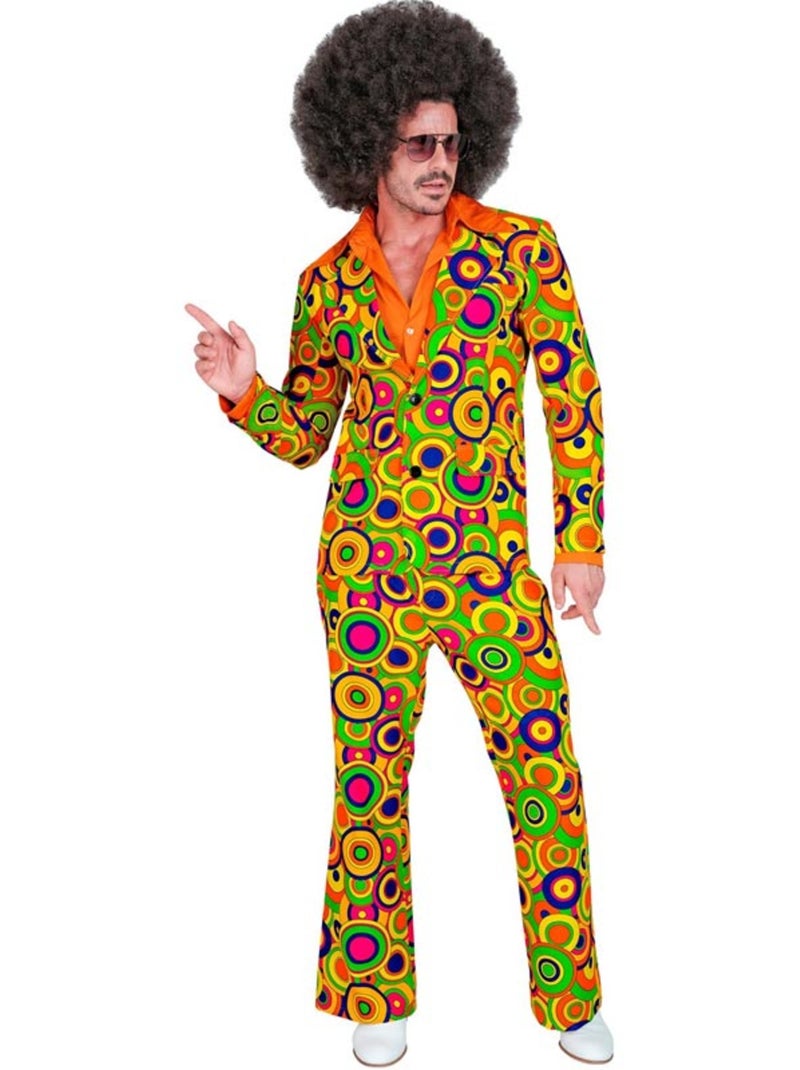 Disfraz de los años 70 Círculos amarillos Multicolor - Kiabi
