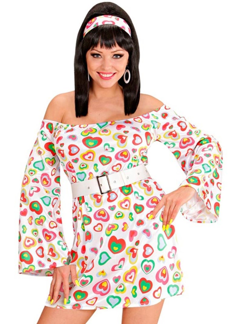 Disfraz de los Años 70 Corazones Multicolor - Kiabi