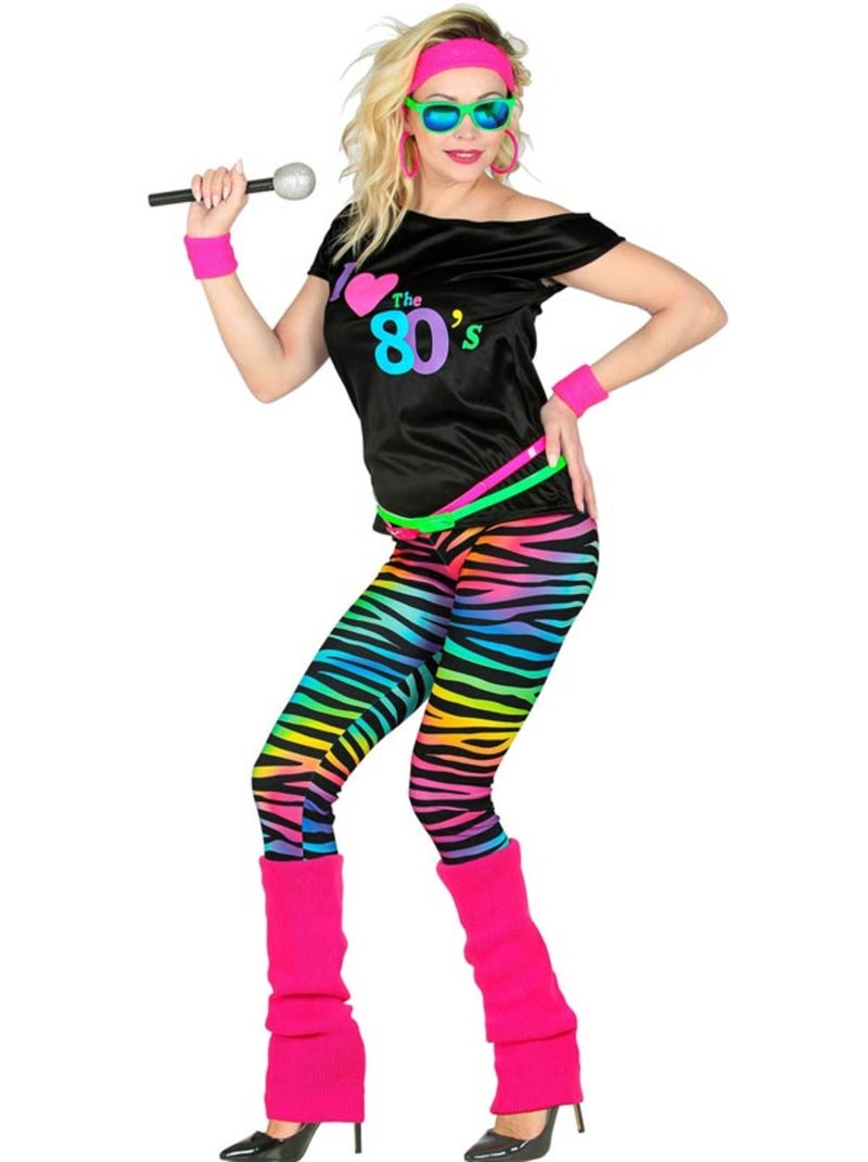 Disfraz de los años 80 Fashion Print Multicolor - Kiabi