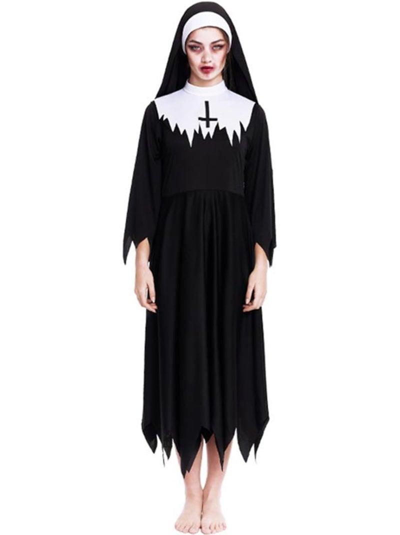 Disfraz de Monja Zombie túnica con picos Multicolor - Kiabi