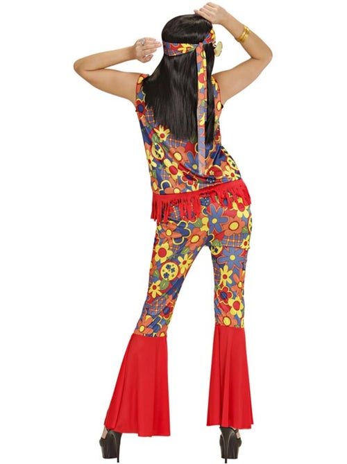 Disfraz de Mujer Hippie con cinta y medallón - Kiabi