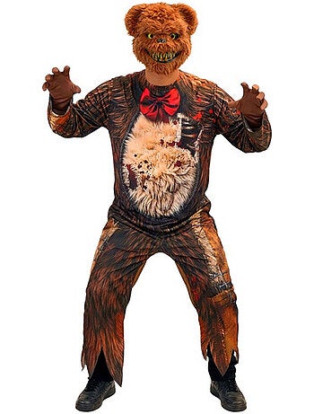 Disfraz de oso zombie con máscara para hombre