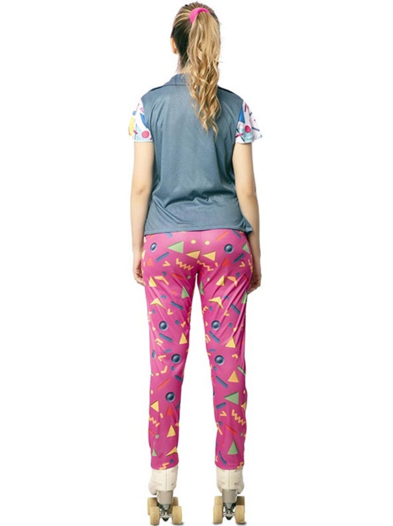 Disfraz de patinadora de los años 90 con chaleco para mujer Multicolor - Kiabi