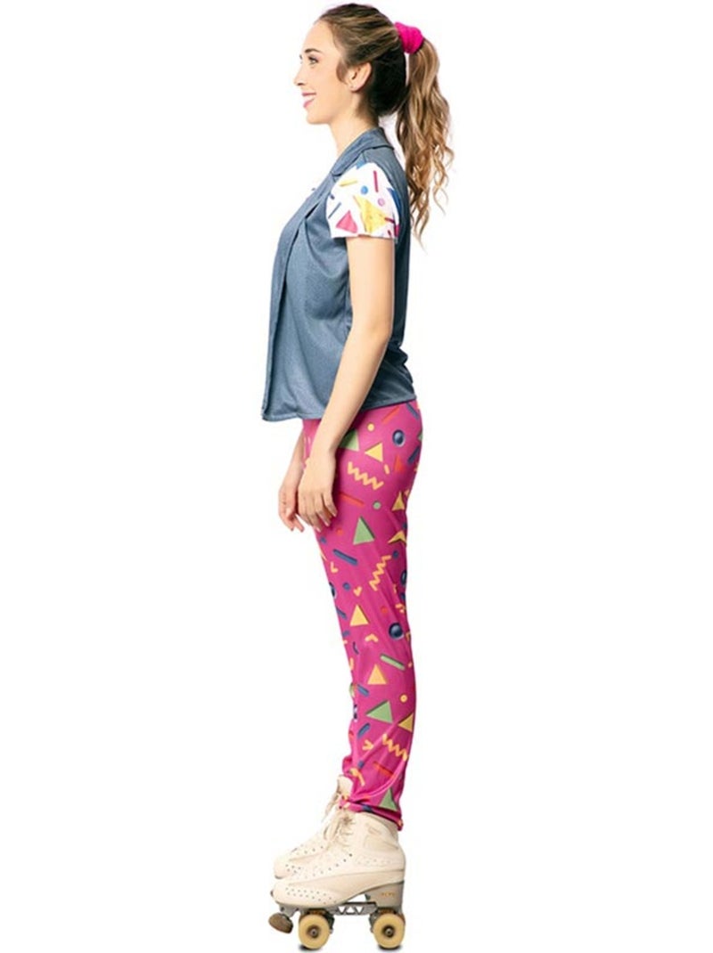 Disfraz de patinadora de los años 90 con chaleco para mujer Multicolor - Kiabi