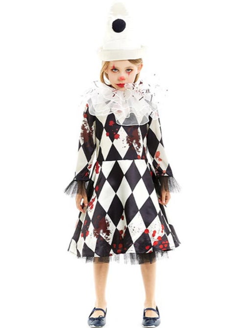 Disfraz de Payasa Pierrot Asesina con gorro - Kiabi