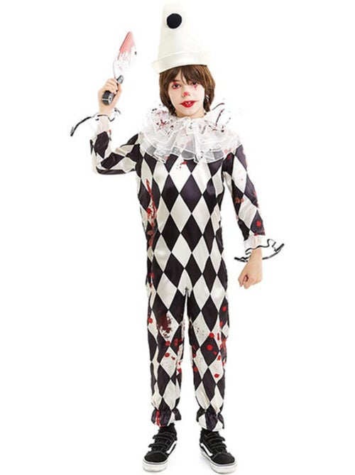 Disfraz de Payaso Pierrot Asesino con gorro - Kiabi