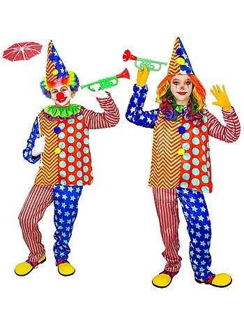 Disfraz de Payaso rayas y lunares