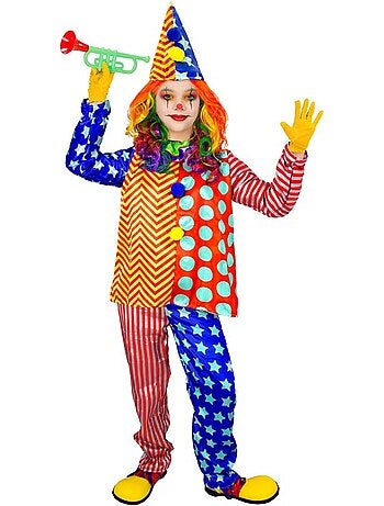 Disfraz de Payaso rayas y lunares