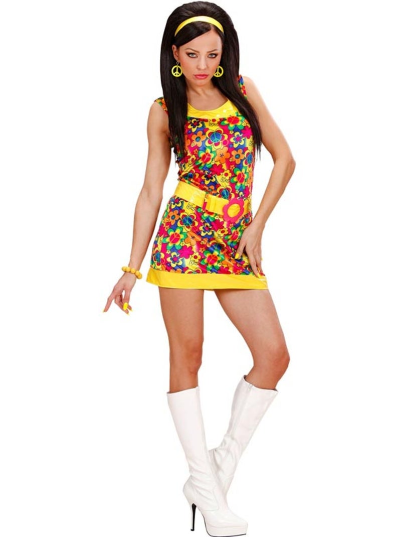Disfraz de Paz y Amor Chica de terciopelo Multicolor - Kiabi