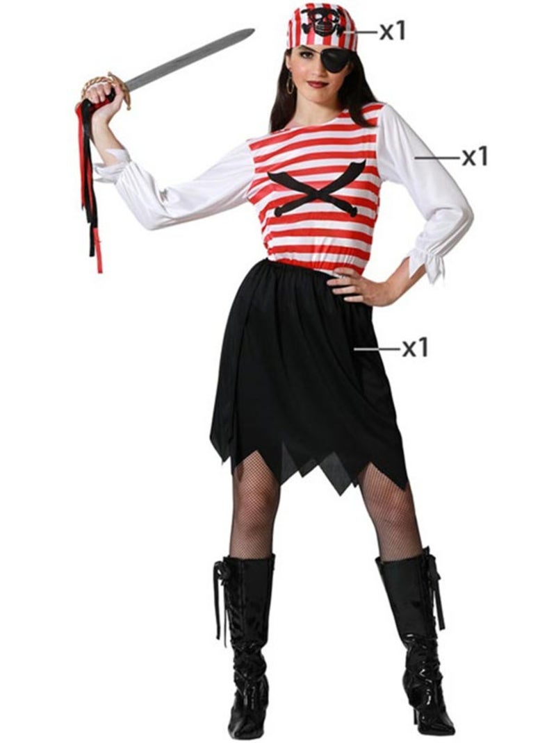 Disfraz de pirata bucanera para mujer Multicolor - Kiabi