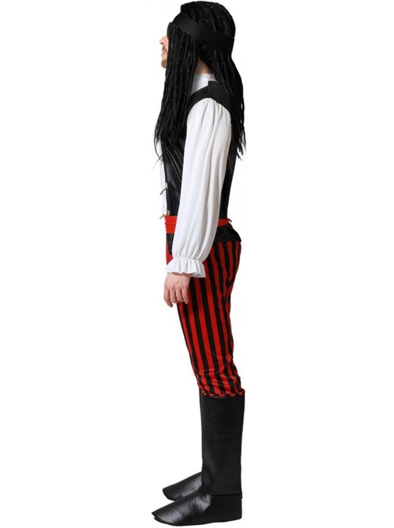 Disfraz de pirata rayas para hombre Multicolor - Kiabi