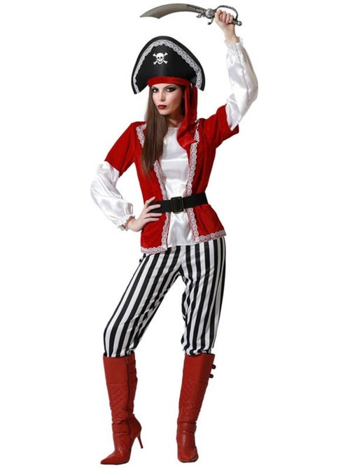 Disfraz de pirata rayas para mujer - Kiabi