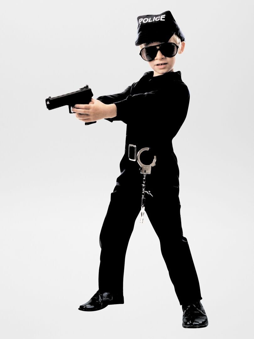 Disfraz de policía  mono + gorra + cinturón negro - Kiabi