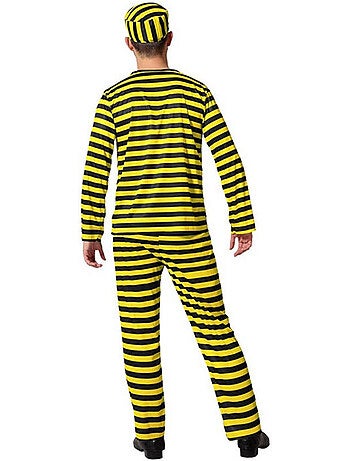 Disfraz de preso a rayas para hombre
