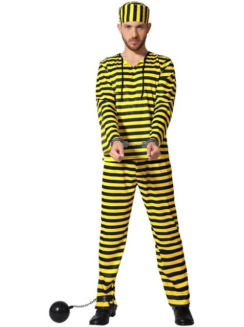 Disfraz de preso a rayas para hombre - Kiabi