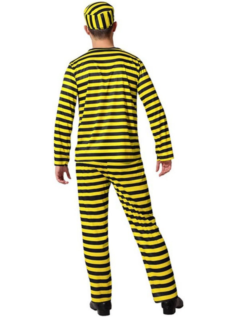 Disfraz de preso a rayas para hombre Multicolor - Kiabi