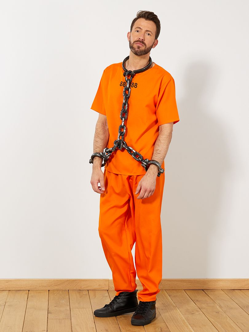 Disfraz de preso de EE UU naranja - Kiabi