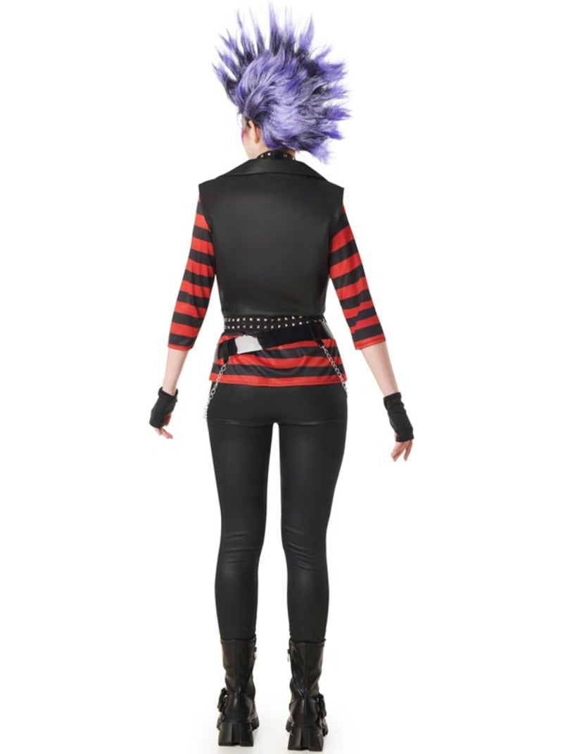 Disfraz de punky a rayas para mujer Multicolor - Kiabi
