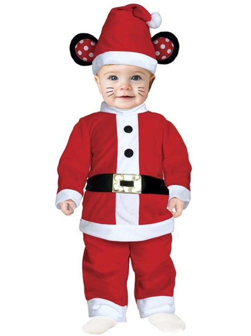Disfraz de ratoncito papá noel con cinturón para bebé - Kiabi