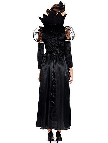Disfraz de Reina Calavera oscura con corona