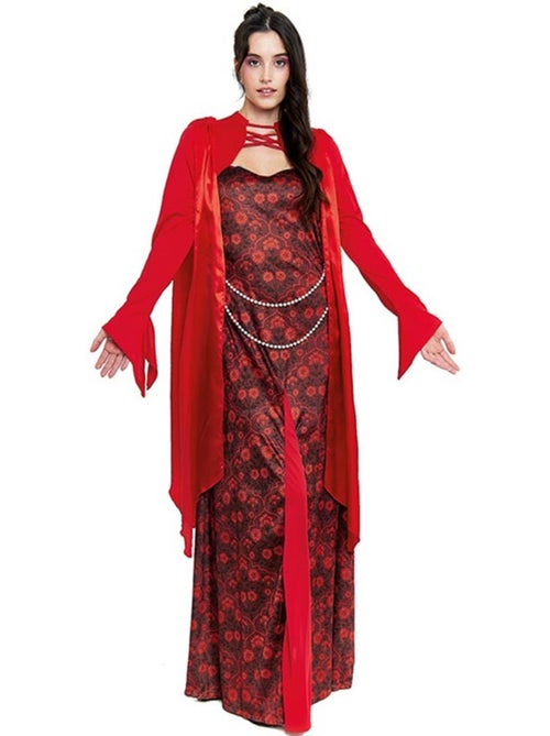 Disfraz de reina medieval estampado floral para mujer - Kiabi