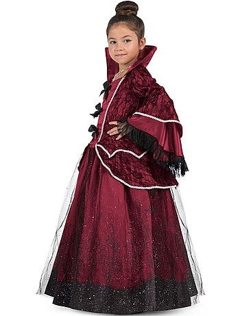Disfraz de Reina Vampiresa burdeos con enagua