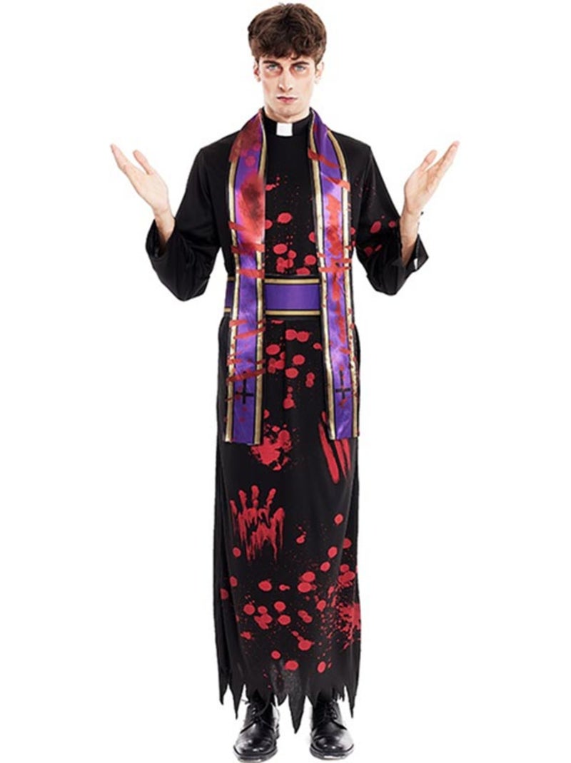Disfraz de Sacerdote Sangriento con estola Multicolor - Kiabi