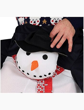 Disfraz de Snowman montando Muñeco de nieve