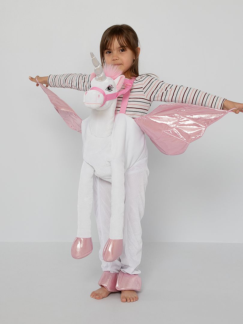Disfraz de 'unicornio' 3D rosa blanco - Kiabi