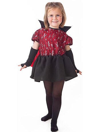 Disfraz de Vampira Esqueletos elegante con capa