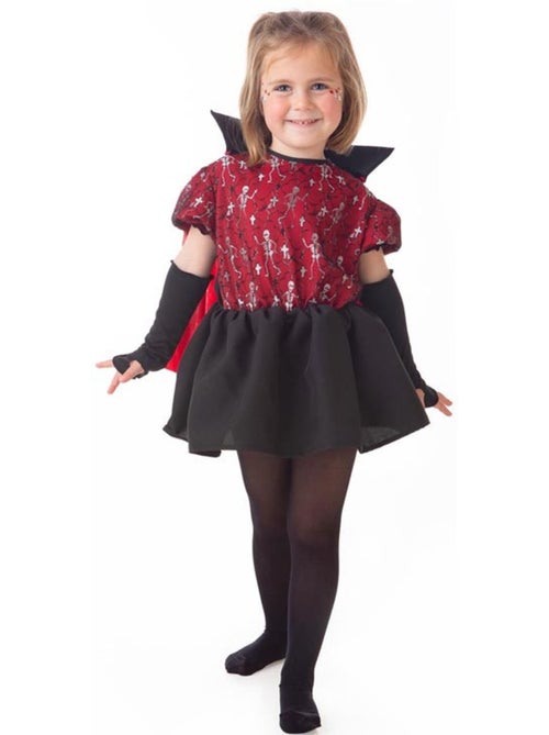 Disfraz de Vampira Esqueletos elegante con capa - Kiabi