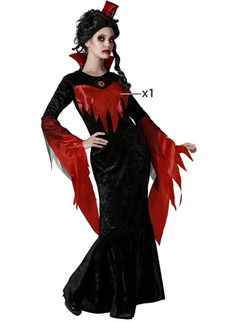 Disfraz de vampiresa elegante para mujer Multicolor - Kiabi