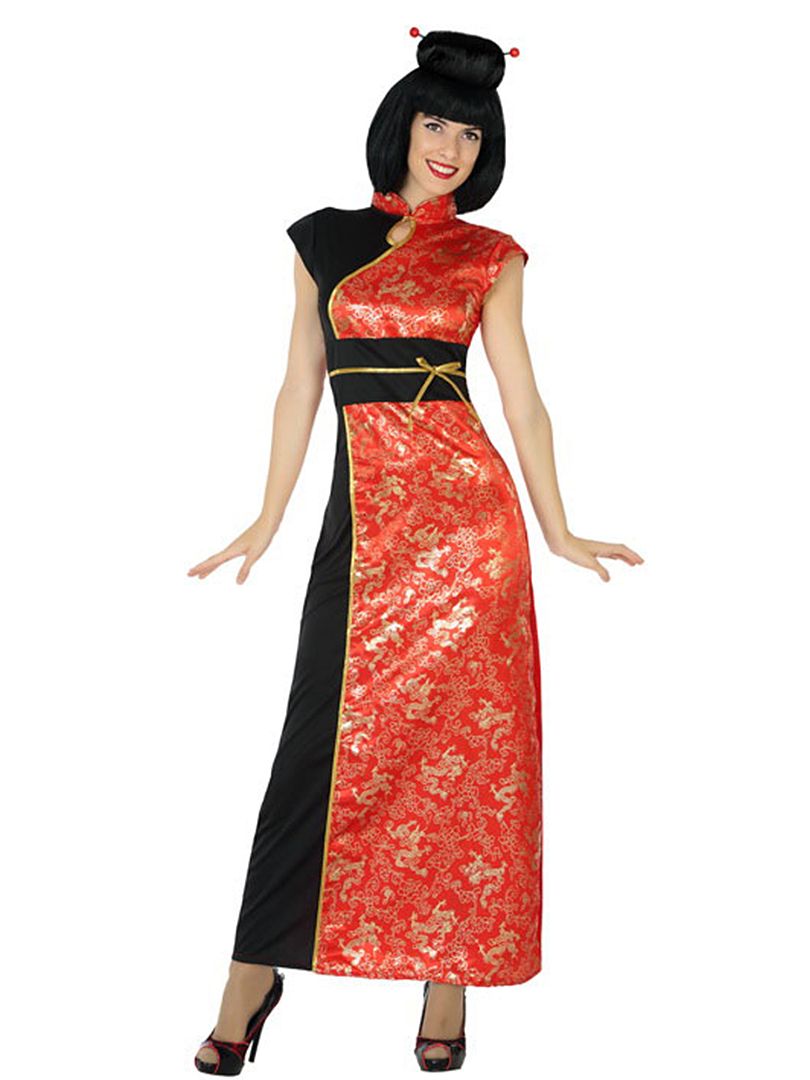 Carteles El uno al otro ego Disfraz de vestido chino - rojo/negro - Kiabi - 25.00€